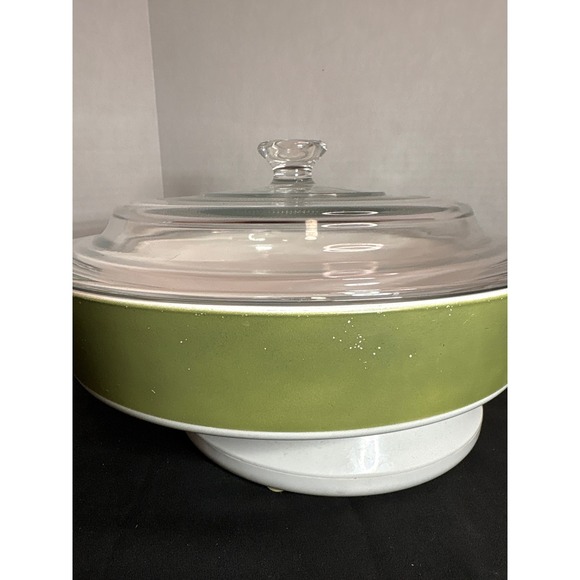 Vintage Corning Ware F-77-B 10‎ INCH Avocado Green Casserole Dish with Lid USA - Picture 2 of 7